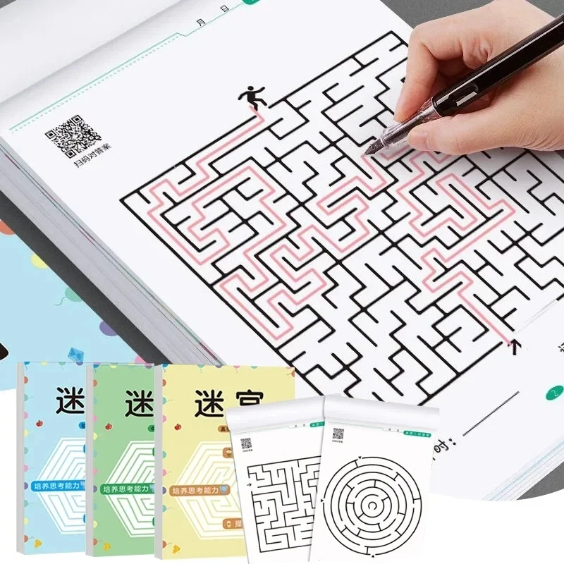 Kinder-Labyrinth-Spielbuch, Konzentrationstrainingsbuch Für Schüler, Intellektuelle Entwicklung, Lehrreiches Frühes Lernspielzeug, Kindergeschenke Kinder-Labyrinth-Spielbuch, Konzentrationstrainingsbuch Für Schüler, Intellektuelle Entwicklung, Lehrreiches Frühes Lernspielzeug, Kindergeschenke – Bild 2