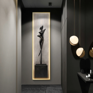 LED-Wandleuchte mit moderner abstrakter Kunst – Wandbild-Lampe für Wohnzimmer, Küche & Flur