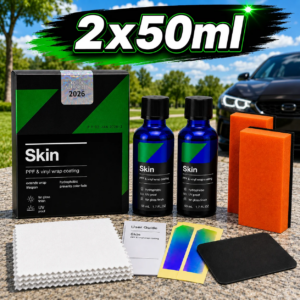 CQUARTZ Skin 2*50Ml PPF & Vinyl Nano-Beschichtung - UV-Schutz für Fahrzeuge mit Vinylfolie, UVA- & UVB-Beständig