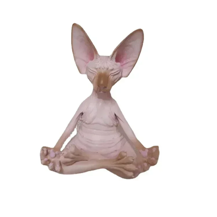 Kreative Glückliche Katzen-Buddha-Statue, Meditations-Yoga-Sphinx-Figur, Kunstharz-Handwerk Für Haus, Garten Und Außenbereich, Kunstskulptur-Dekoration Kreative Glückliche Katzen-Buddha-Statue, Meditations-Yoga-Sphinx-Figur, Kunstharz-Handwerk Für Haus, Garten Und Außenbereich, Kunstskulptur-Dekoration – Bild 7