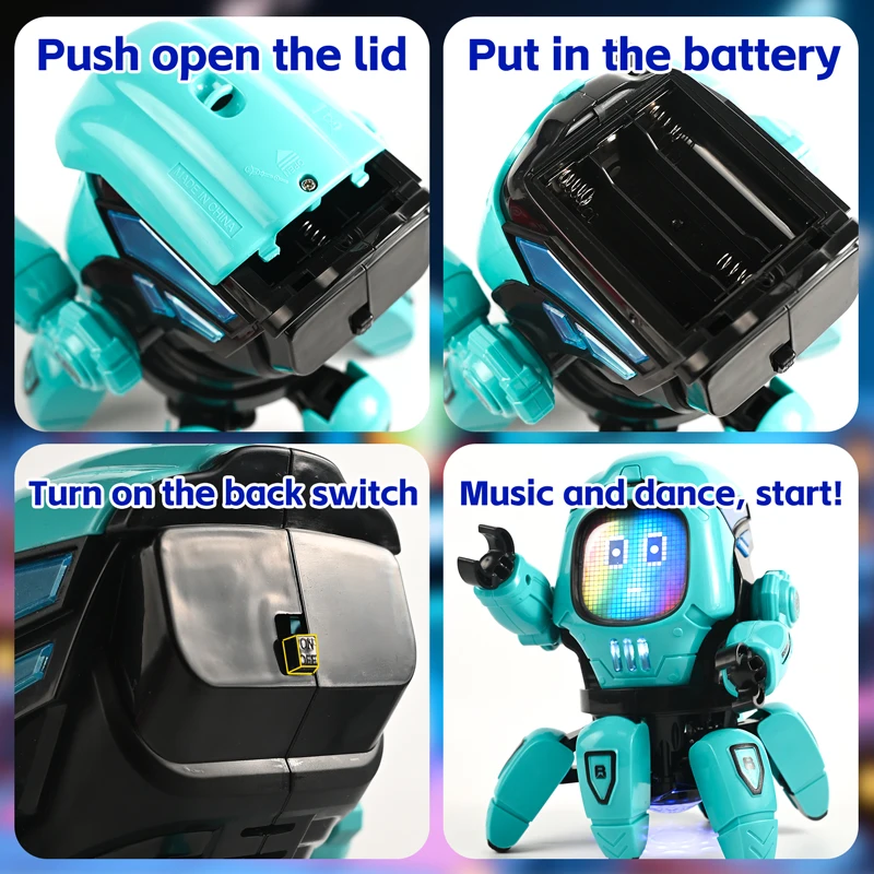 Kinder Tanz Roboter Musik Led 6 Krallen Octopus Roboter Geburtstag Geschenk Spielzeug Für Kinder Frühe Bildung Baby Spielzeug Jungen Mädchen Kinder Tanz Roboter Musik Led 6 Krallen Octopus Roboter Geburtstag Geschenk Spielzeug Für Kinder Frühe Bildung Baby Spielzeug Jungen Mädchen – Bild 5