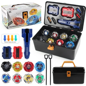Bey X Takara Tomy Spinning Toy Kit Gyro Metal Battle Tops with Launchers Organize Box Set Gift