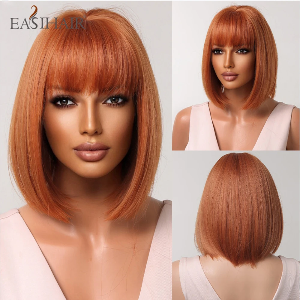 Easihair Bob-Perücke Mit Pony, Kurz Und Glatt, Hellblond-Beige, Hitzebeständig Easihair Bob-Perücke Mit Pony, Kurz Und Glatt, Hellblond-Beige, Hitzebeständig – Bild 12