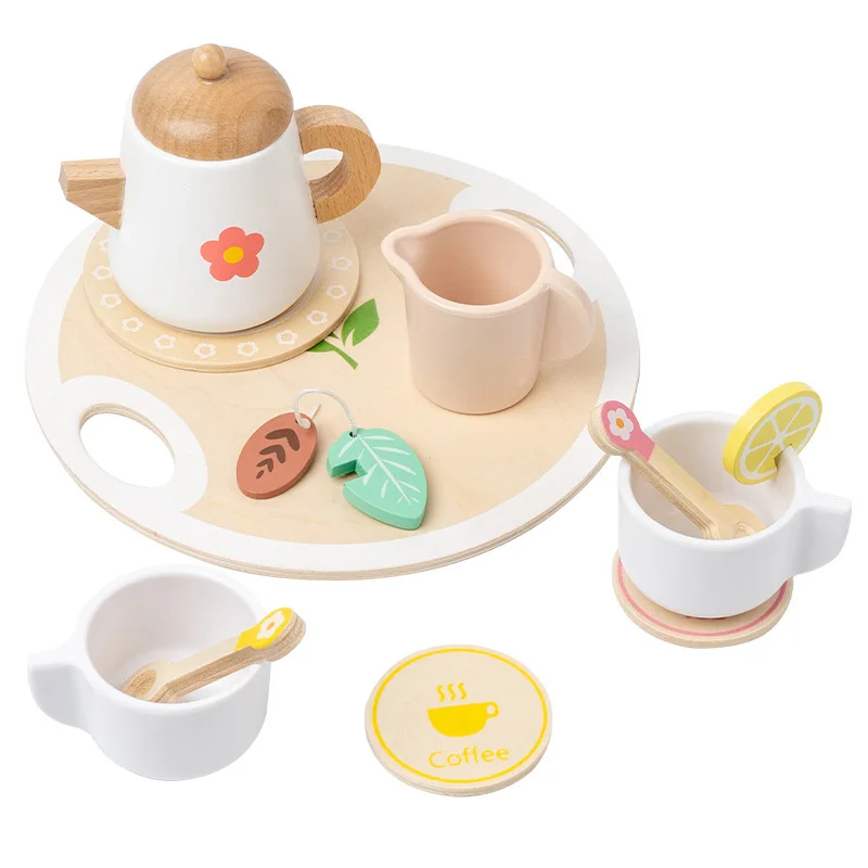 Beliebtes Kinder-Küchenspielzeug: Realistisches Holz-Teeservice-Set Für Rollenspiele Und Partys – Simulations-Teeservice Als Geschenk Für Kinder Beliebtes Kinder-Küchenspielzeug: Realistisches Holz-Teeservice-Set Für Rollenspiele Und Partys – Simulations-Teeservice Als Geschenk Für Kinder
