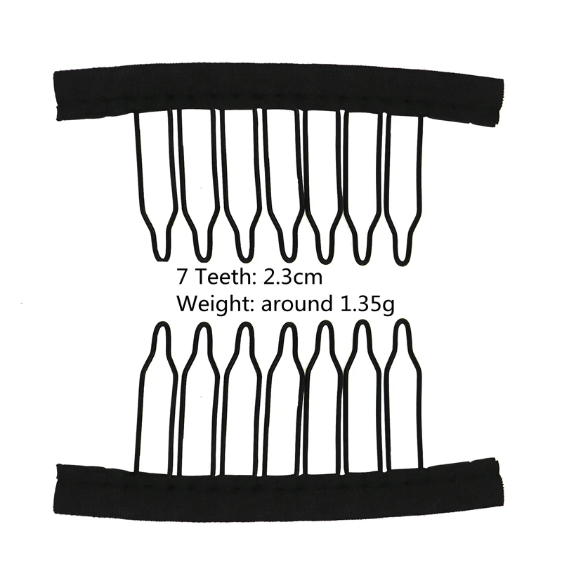 50Pcs Steel Wig Combs And Clips 4/5/6/7 Teeth Wig Comb With Cloth For Making Wig Caps Wig Secure Combs 50Pcs Steel Wig Combs And Clips 4/5/6/7 Teeth Wig Comb With Cloth For Making Wig Caps Wig Secure Combs - Image 3