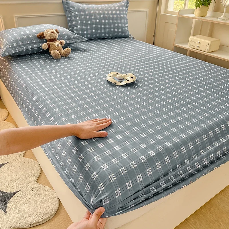 New Fitted Sheet With Elastic Bands Non Slip Adjustable Mattress Cover For Double King Queen Bed 150X200 180X200 220X200Cm New Fitted Sheet With Elastic Bands Non Slip Adjustable Mattress Cover For Double King Queen Bed 150X200 180X200 220X200Cm - Image 6