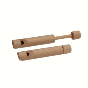 Handcrafted Bird Song Tube — Solid Wood Handheld Instrument with Stopper |   Portable Outdoor Music Toy