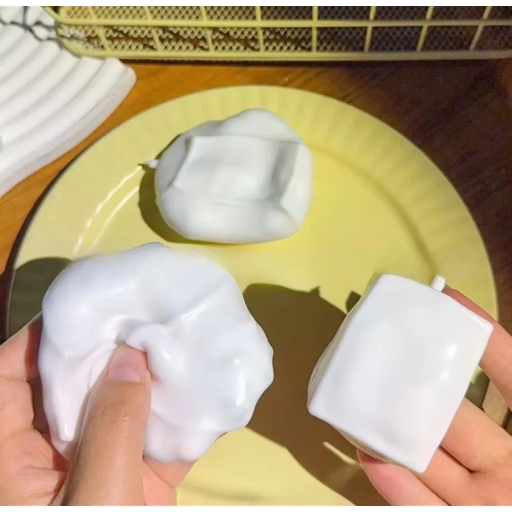 Trendiges Tofu-Block-Knautschspielzeug, Knuspriger Sound, Langsam Aufsteigend, Stressabbau-Fidget-Spielzeug, Ideales Geschenk Für Freunde Jeden Alters Trendiges Tofu-Block-Knautschspielzeug, Knuspriger Sound, Langsam Aufsteigend, Stressabbau-Fidget-Spielzeug, Ideales Geschenk Für Freunde Jeden Alters - Image 5