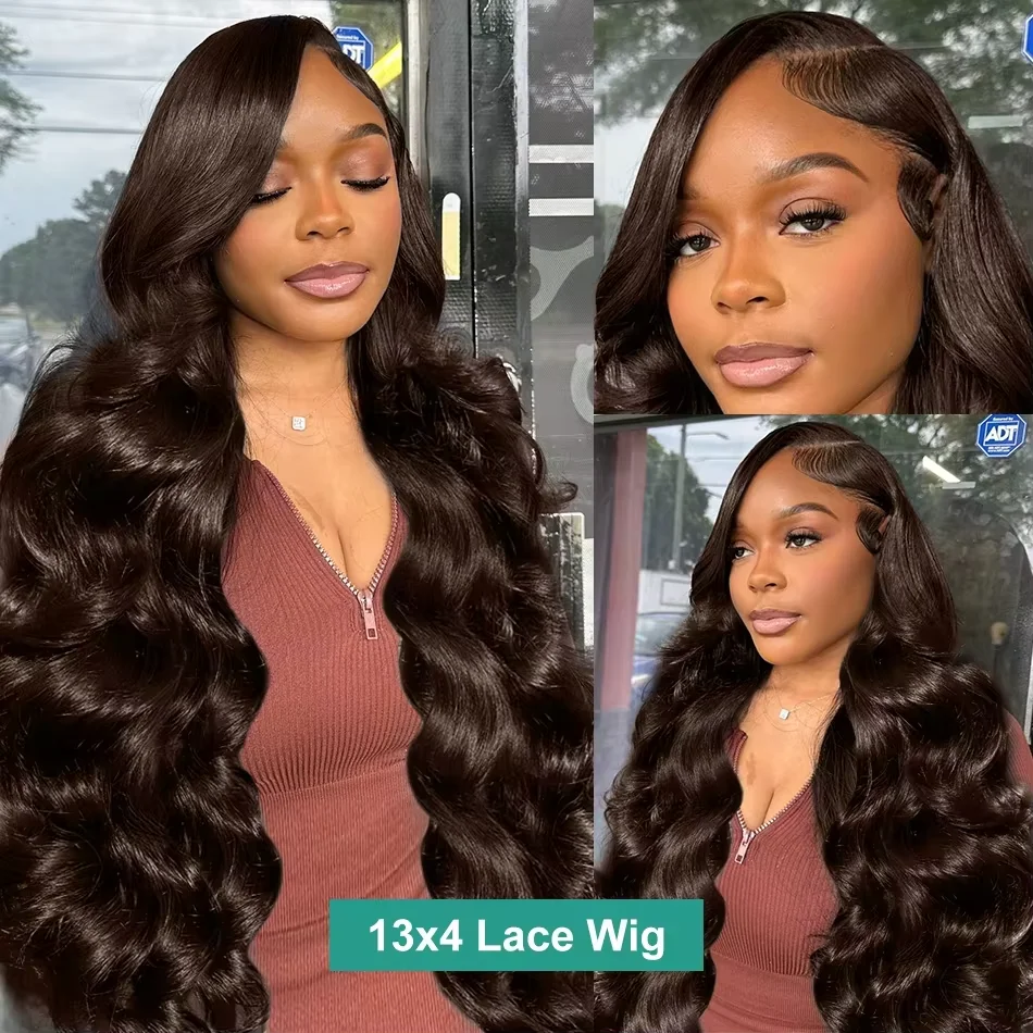Bone Straight 13X6 Lace Frontal Wig 18-46 Inch 220 Density #4 Chocolate Brown Hd Lace Front Brazilian Human Hair Wig For Women Bone Straight 13X6 Lace Frontal Wig 18-46 Inch 220 Density #4 Chocolate Brown Hd Lace Front Brazilian Human Hair Wig For Women - Image 5