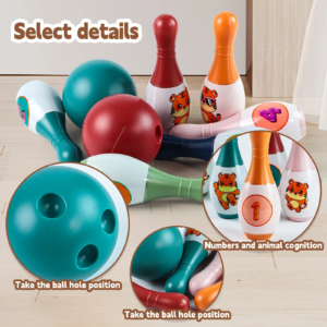 Bowling-Spielzeug für Kinder, Sportspielzeug für drinnen und draußen, Weihnachtsgeschenke für Kinder, Neujahrsgeschenke