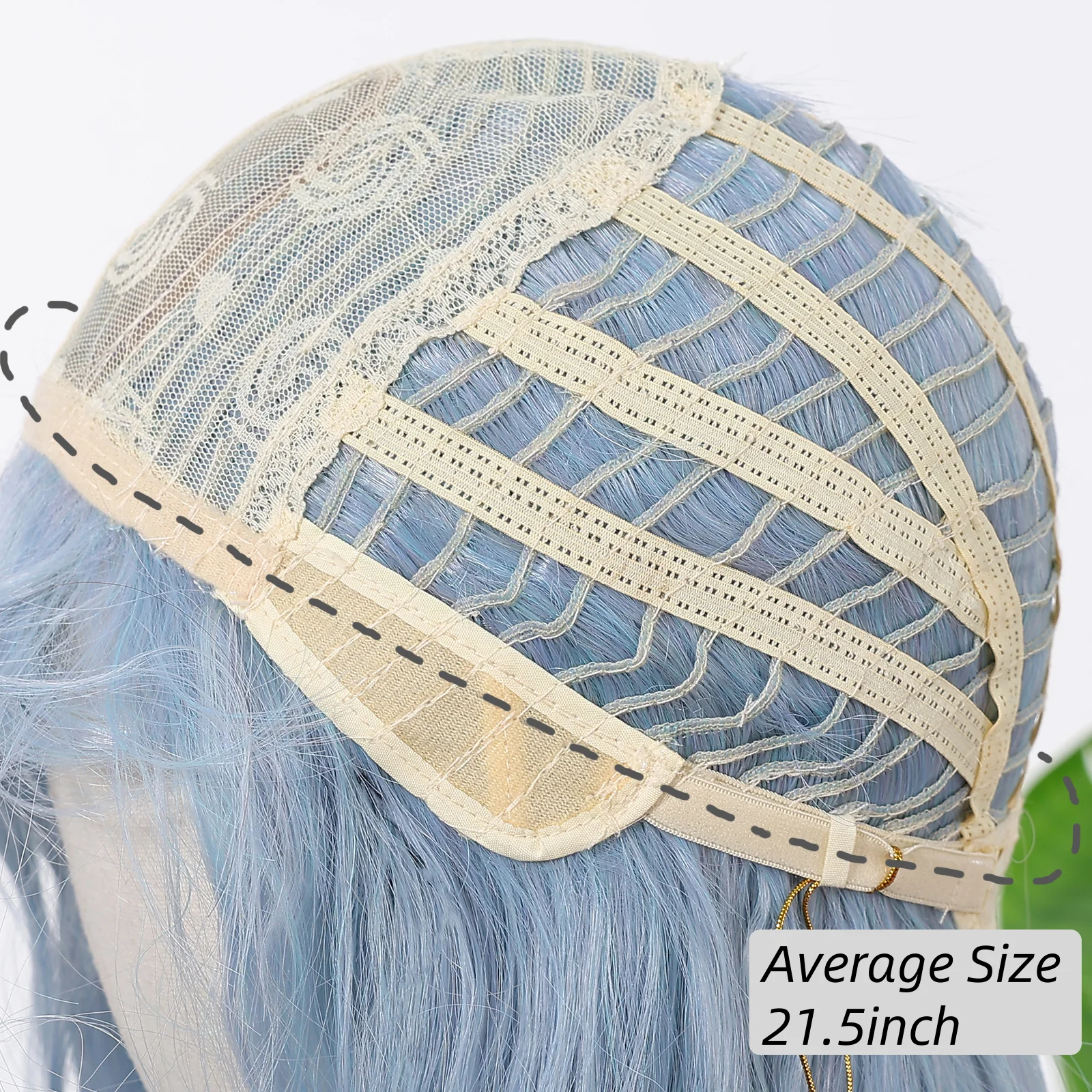 Allbell Magique Blue Hair Wig With Bangs Long Wavy Synthetic Wig Baby Blue Curly Wig For Women Daily Party Use Heat Resistant Allbell Magique Blue Hair Wig With Bangs Long Wavy Synthetic Wig Baby Blue Curly Wig For Women Daily Party Use Heat Resistant - Image 6