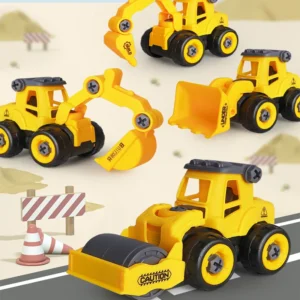 4/8PCS Engineering Fahrzeug Spielzeug Bau Bagger Traktor Bulldozer Modelle Kinder Spielzeug Auto DIY Abnehmbare Spiel Jungen Spielzeug geschenke