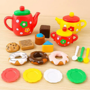 24-teiliges Mädchen-Nachmittagstee-Spielset, Küchen-Spielzeug für Rollenspiele, Verkleidungsparty, Lernspielzeug für Kinder