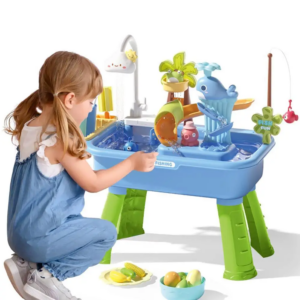 Elektrisches Kinder-Spülbeckenspielzeug mit Wasserzirkulation, Spielküchen-Geschirrspüler, Rollenspiel-Küchenwasserbecken Lernspielzeug