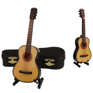 Holz Musical Instruments Sammlung Dekorative Ornamente Mini Klassische Gitarre Mit Unterstützung Miniatur Modell Dekoration Geschenke
