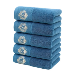 1/5/10 Stück Badezimmer-Baumwollhandtuch, 35 x 75 cm, 70 x 140 cm, Handgesichts-Badetuch, weiches Geschenk, saugfähiges Sport-Saugfähiges Handtuch, Ska, Blau, Weiß