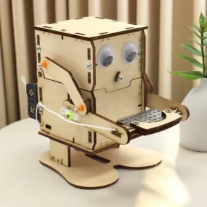 DIY Münze Essen Roboter Modell Lehre Dampf Projekt Kit Kinder Wissenschaft Experiment Bildung Spielzeug Holz Montage Kit