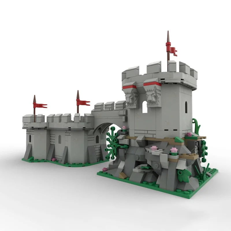 529-Teiliges Mittelalterliches Schloss-Außenpost-Modell Moc-Bausteinset – Kreatives Montagespielzeug Mit Architektonischem Stil, Ideales Geschenk Für 529-Teiliges Mittelalterliches Schloss-Außenpost-Modell Moc-Bausteinset – Kreatives Montagespielzeug Mit Architektonischem Stil, Ideales Geschenk Für