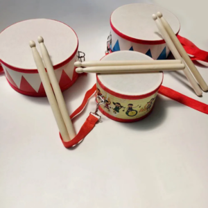 Neues Frühpädagogisches Schlaginstrument Trommel aus Holz für Kinder Musikinstrument