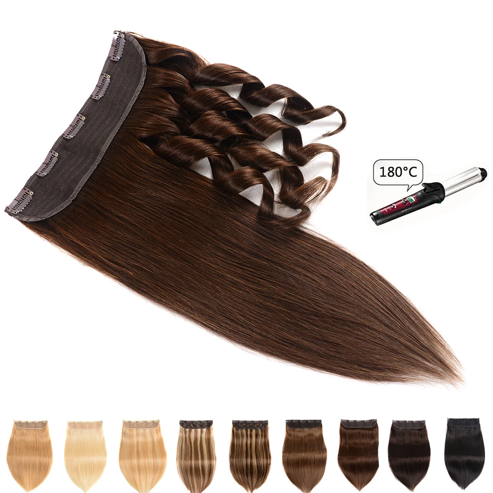 Doreen 100G 120G Brazilian Hair Clip In One Piece Real Human Hair Extensions 14 To 22Inch 1Pc 5 Clips Dark Brown Hair Clip On Doreen 100G 120G Brazilian Hair Clip In One Piece Real Human Hair Extensions 14 To 22Inch 1Pc 5 Clips Dark Brown Hair Clip On - Image 6