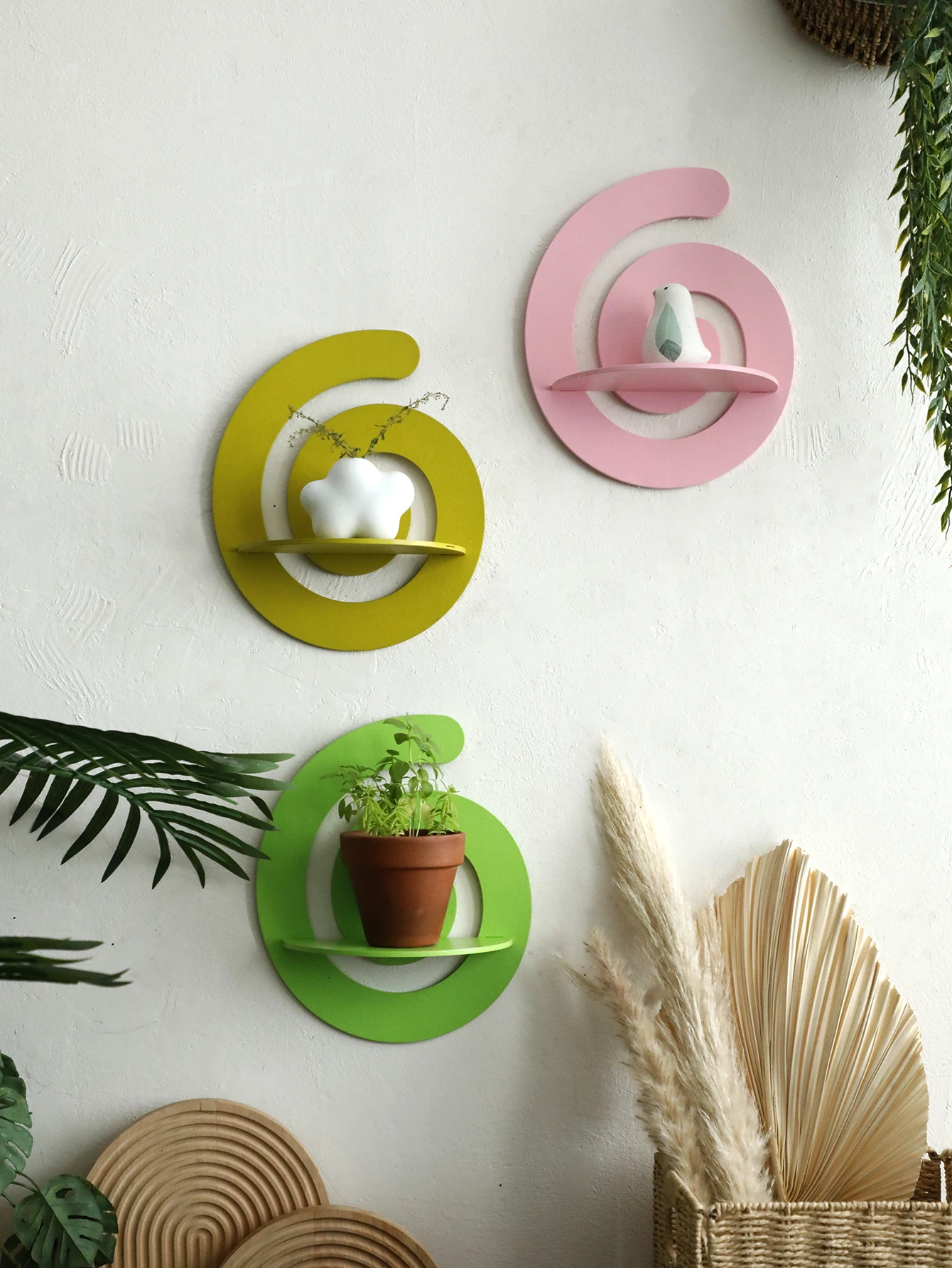 Nette Candy Form Holz Schwimmende Wand Regal Display Pflanze Blumentopf Tablett Lagerung Rack Kunst Dekoration Mädchen Zimmer Wand Dekor