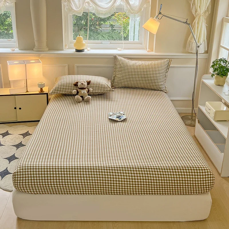 New Fitted Sheet With Elastic Bands Non Slip Adjustable Mattress Cover For Double King Queen Bed 150X200 180X200 220X200Cm New Fitted Sheet With Elastic Bands Non Slip Adjustable Mattress Cover For Double King Queen Bed 150X200 180X200 220X200Cm - Image 2