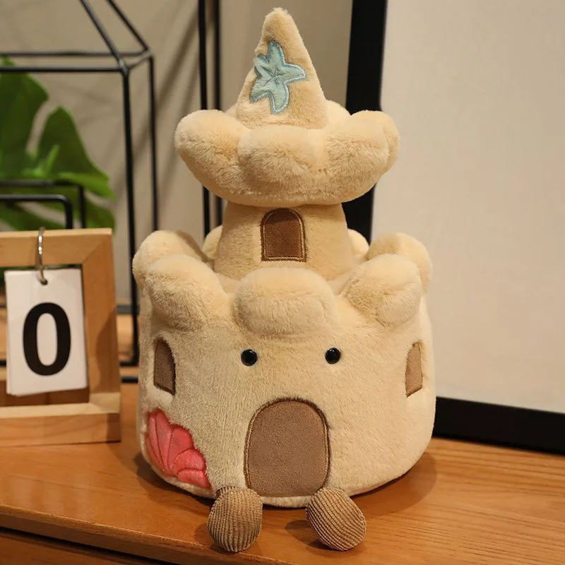 Niedliches Sandburg-Plüschtier Weiches Gefülltes Cartoon-Schloss-Püppchen Kawaii Strandhaus-Plüschfigur Für Geburtstagsgeschenk Heimdekoration Kreativität Niedliches Sandburg-Plüschtier Weiches Gefülltes Cartoon-Schloss-Püppchen Kawaii Strandhaus-Plüschfigur Für Geburtstagsgeschenk Heimdekoration Kreativität