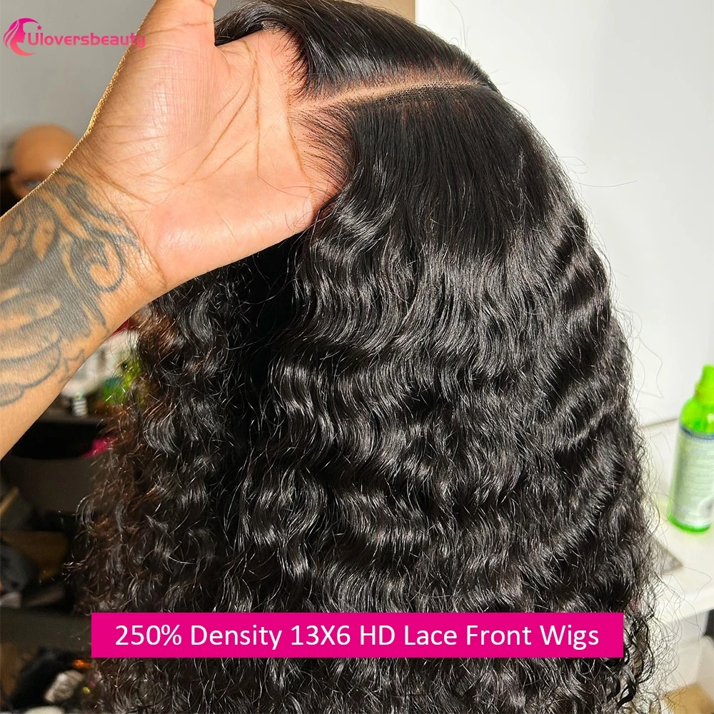 32 34 36 Inch Deep Curly Human Hair Wig Hd Lace Wig 13X6 Human Hair 250% Density Glueless Wig Human Hair Curly Human Hair Wigs 32 34 36 Inch Deep Curly Human Hair Wig Hd Lace Wig 13X6 Human Hair 250% Density Glueless Wig Human Hair Curly Human Hair Wigs - Image 2