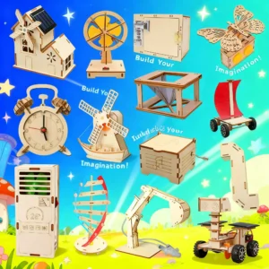 DIY Wissenschafts-Experimentier-Set MINT-Lernspielzeug Handgefertigtes Montage-Bastelprojekt für Schüler und Kinder