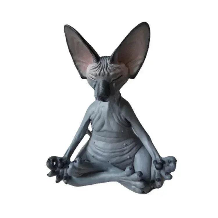 Kreative Glückliche Katzen-Buddha-Statue, Meditations-Yoga-Sphinx-Figur, Kunstharz-Handwerk Für Haus, Garten Und Außenbereich, Kunstskulptur-Dekoration Kreative Glückliche Katzen-Buddha-Statue, Meditations-Yoga-Sphinx-Figur, Kunstharz-Handwerk Für Haus, Garten Und Außenbereich, Kunstskulptur-Dekoration – Bild 10