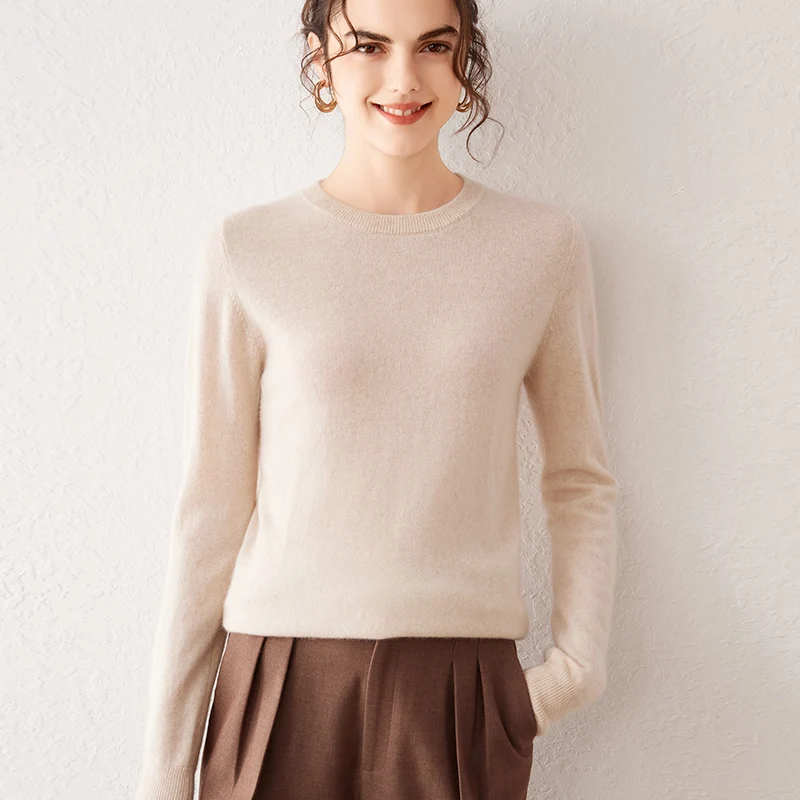 Damen 100% Reiner Kaschmir-Pullover 2026 Herbst Winter Rundhals Langarm Warm Weich Gestrickter Pullover Neue Strick-Oberteile Damenkleidung Damen 100% Reiner Kaschmir-Pullover 2026 Herbst Winter Rundhals Langarm Warm Weich Gestrickter Pullover Neue Strick-Oberteile Damenkleidung – Bild 15