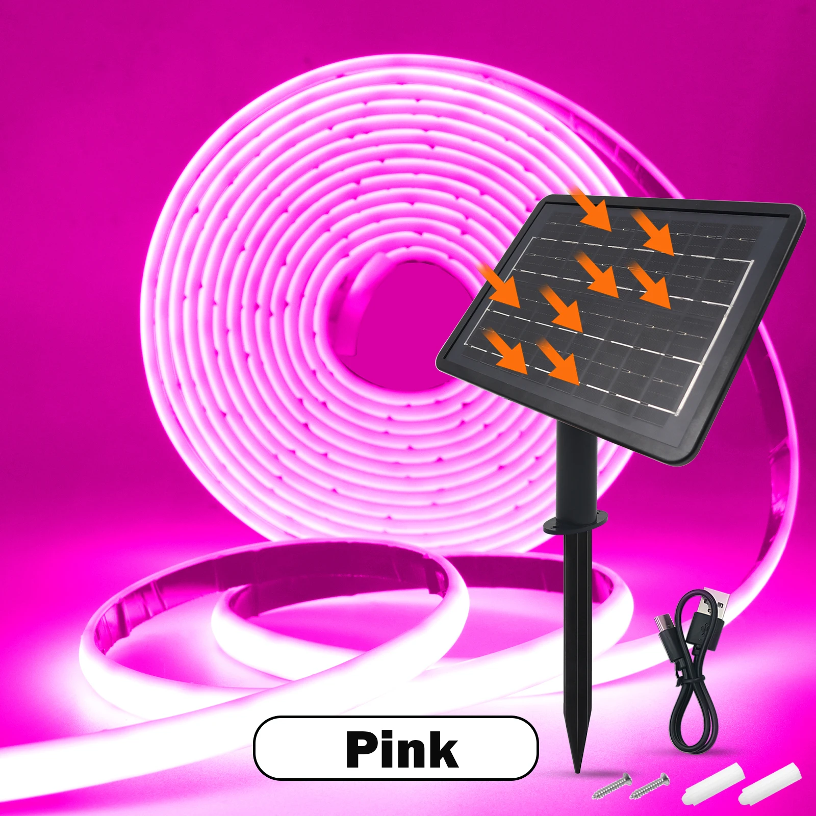 Dc24V Solar Powered Cob Neon Led Strip Ip68 Waterproof 320Leds/M Flexible Adhesive Ribbon Rope Light Home Garden Linear Lighting Dc24V Solar Powered Cob Neon Led Strip Ip68 Waterproof 320Leds/M Flexible Adhesive Ribbon Rope Light Home Garden Linear Lighting - Image 12