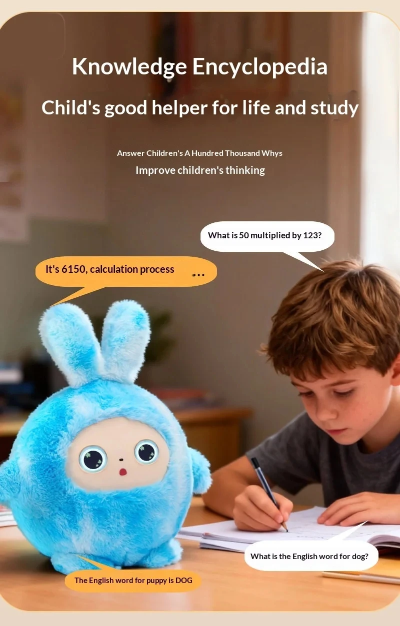Ai Intelligent Interactive Plush Doll Toy Voice Talking Chat Kids Early Educational Robot Electronic Pet Gift For Boys Girls Ai Intelligent Interactive Plush Doll Toy Voice Talking Chat Kids Early Educational Robot Electronic Pet Gift For Boys Girls - Image 3