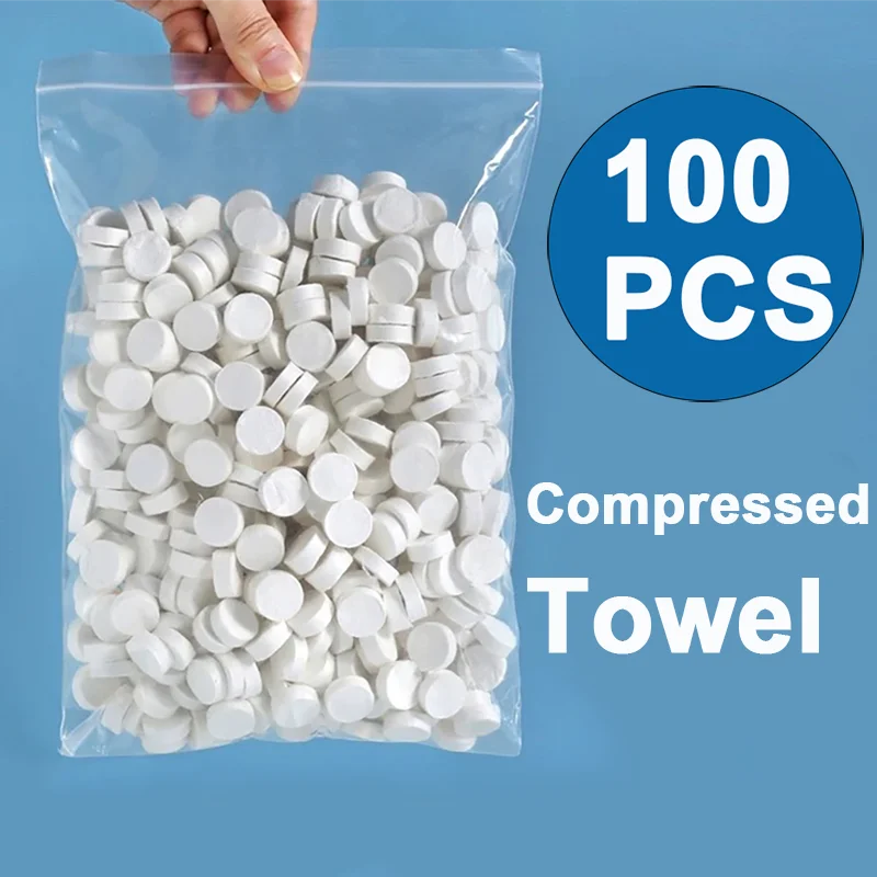100Pcs Compressed Towel Soft Disposable Coin Tissue Portable Mini Compressed Towel Absorbent Travel Bbq Outdoor Camping 100Pcs Compressed Towel Soft Disposable Coin Tissue Portable Mini Compressed Towel Absorbent Travel Bbq Outdoor Camping