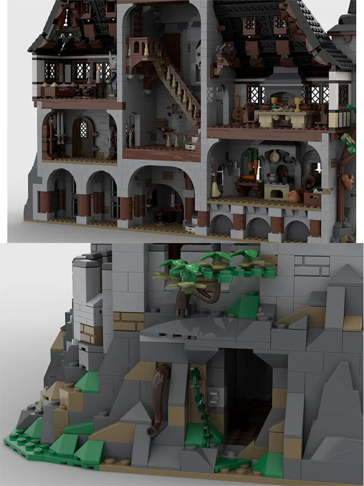 Das Moc-Bauspielzeug-Mittelalterschloss-Modellset Ist Ein Kreatives Montagespielzeug, Das Ein Herausforderndes Weihnachtsgeschenk Bietet, Das Für Alle Geeignet Ist Das Moc-Bauspielzeug-Mittelalterschloss-Modellset Ist Ein Kreatives Montagespielzeug, Das Ein Herausforderndes Weihnachtsgeschenk Bietet, Das Für Alle Geeignet Ist