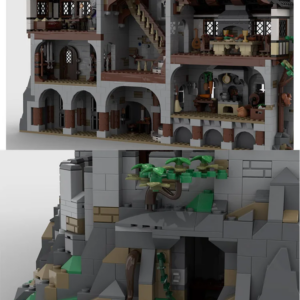 Das MOC-Bauspielzeug-Mittelalterschloss-Modellset ist ein kreatives Montagespielzeug, das ein herausforderndes Weihnachtsgeschenk bietet, das für alle geeignet ist