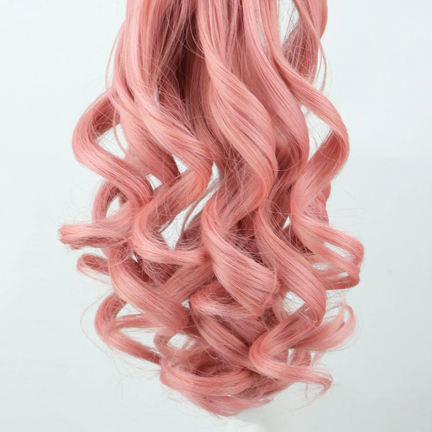 Synthetische braune rosa Pferdes chwanz Haar verlängerung 22 Zoll lange gewellte Pferdes chwanz Haar teile Klaue Clip Schachtel halm für Frauen Party täglichen Gebrauch – Bild 4