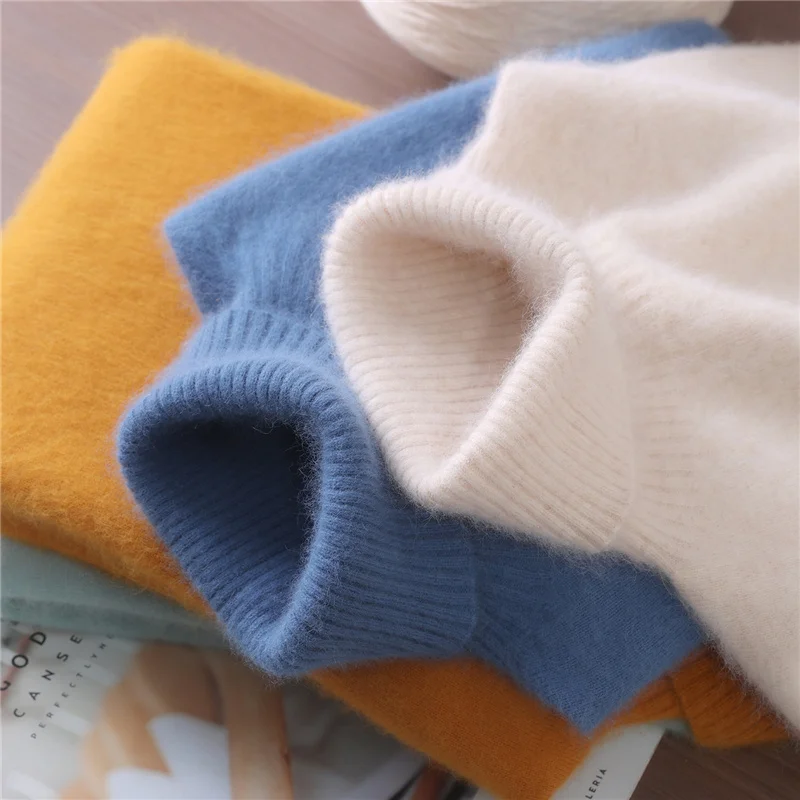 Herbst Und Winter Nerz Kaschmir Pullover Frauen Hochgeschlossenen Pullover Pullover Lose Bodenbildung Wolle Mantel Warme Plus Größe Herbst Und Winter Nerz Kaschmir Pullover Frauen Hochgeschlossenen Pullover Pullover Lose Bodenbildung Wolle Mantel Warme Plus Größe - Image 3