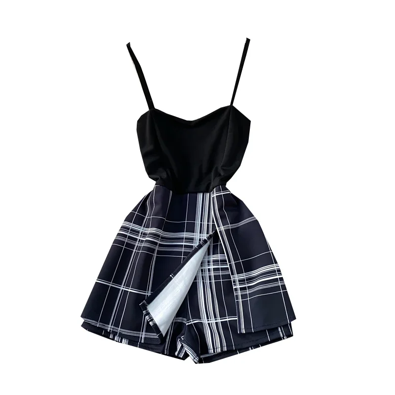 2021 Plaid Bodysuit Woman Sexy Bodysuits Strap Jumpsuits Woman Rompers For Women Shorts Hot Playsuit 2021 Plaid Bodysuit Woman Sexy Bodysuits Strap Jumpsuits Woman Rompers For Women Shorts Hot Playsuit - Image 5