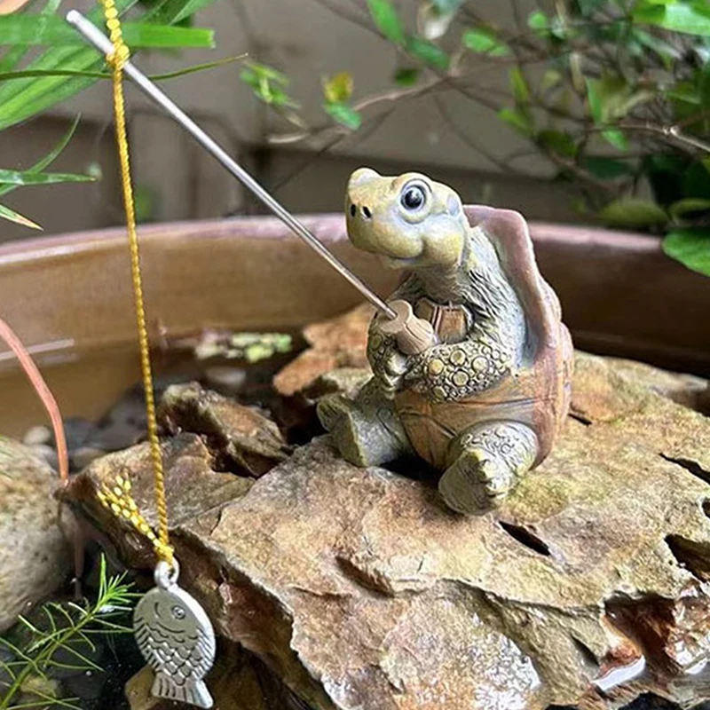 Kreative Seil-Fischerei-Schildkröten-Statue, Niedliche Simulations-Schildkröten-Harzfigur, Tier-Skulptur, Ornament Für Den Außenbereich, Haus- Und Gartendekoration Kreative Seil-Fischerei-Schildkröten-Statue, Niedliche Simulations-Schildkröten-Harzfigur, Tier-Skulptur, Ornament Für Den Außenbereich, Haus- Und Gartendekoration – Bild 5