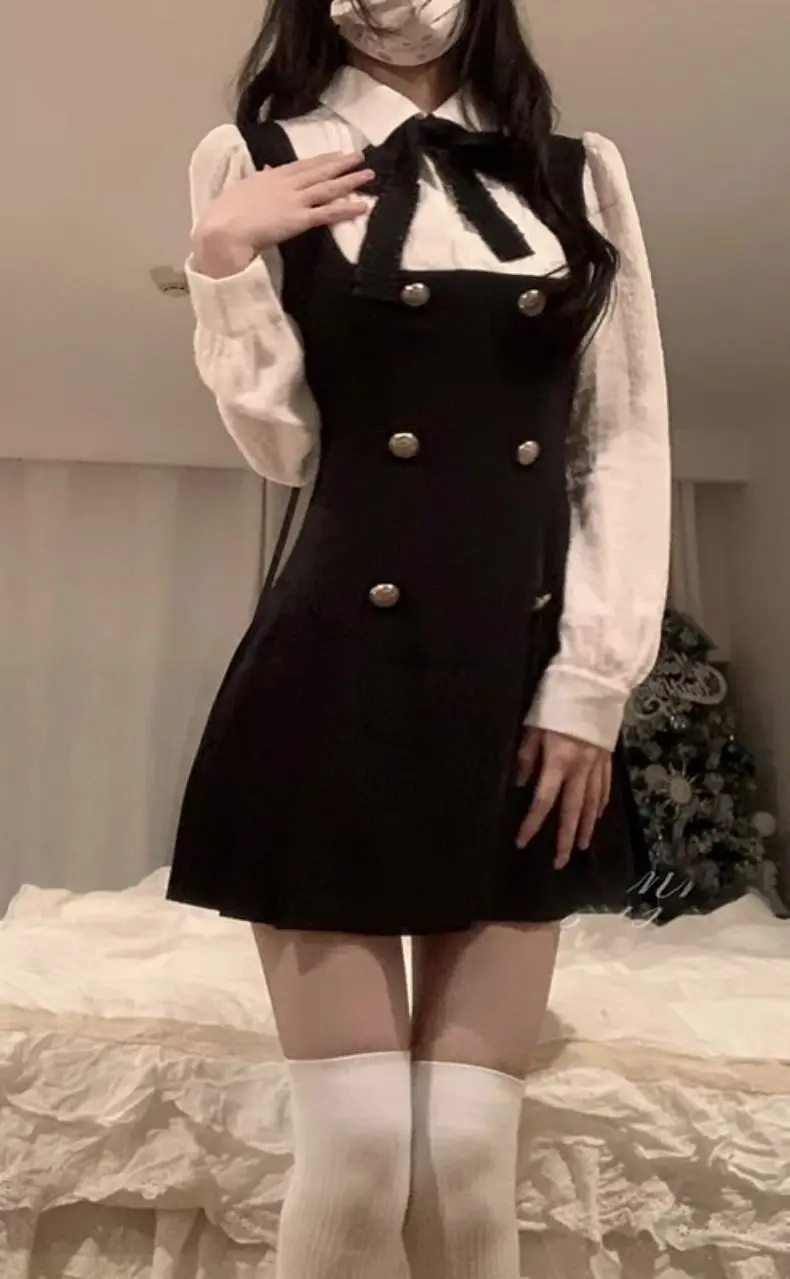 Cgc Preppy-Stil, Gefälschte Zweiteilige Kurze Damenkleider, Lässige Fliege, Japanisches Jk-Lolita-Kleid, Weiblich, 2025, Sommer-Party-Kleider Cgc Preppy-Stil, Gefälschte Zweiteilige Kurze Damenkleider, Lässige Fliege, Japanisches Jk-Lolita-Kleid, Weiblich, 2025, Sommer-Party-Kleider – Bild 5