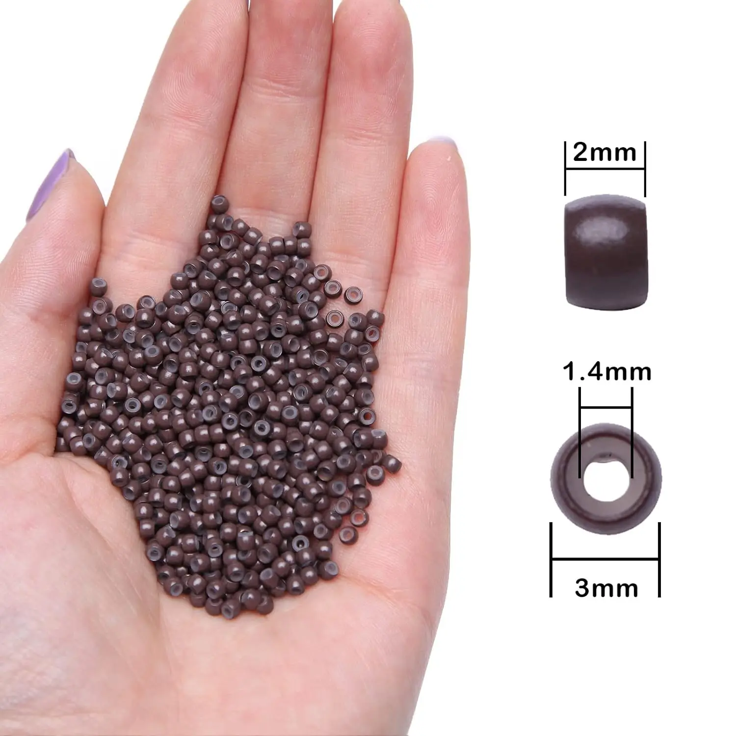 500/1000 Stück Nano-Silikon-Micro-Link-Haarverlängerungsperlen Für Sichere Und Bequeme Haarverlängerungen Auf Allen Haartypen 500/1000 Stück Nano-Silikon-Micro-Link-Haarverlängerungsperlen Für Sichere Und Bequeme Haarverlängerungen Auf Allen Haartypen - Image 4