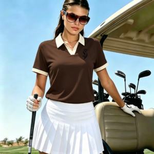 Women's Sporty Cat Print Polo T-shirt polo shirt