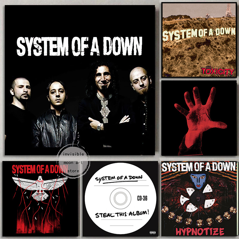 System Eines Daunen Einsamen Tages/Zucker/Toxizität Musik Cover Serie Kunst Poster Leinwand Malerei Wanddrucke Bild Für Zimmer Wohnkultur System Eines Daunen Einsamen Tages/Zucker/Toxizität Musik Cover Serie Kunst Poster Leinwand Malerei Wanddrucke Bild Für Zimmer Wohnkultur - Image 3