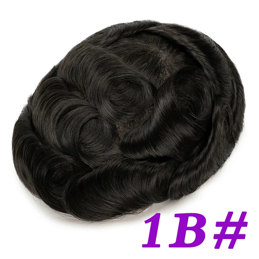 Herren Toupet Aus Echthaar Mit Swiss Lace, Natürlicher Haaransatz Herren Toupet Aus Echthaar Mit Swiss Lace, Natürlicher Haaransatz - Image 11