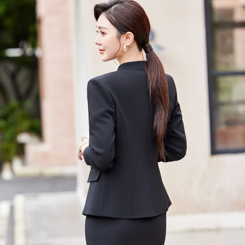 Naviu Damen-Anzug 2-Teilig Weiß, Langärmlig, Slim Fit, Einfarbig, Business-Outfit Naviu Damen-Anzug 2-Teilig Weiß, Langärmlig, Slim Fit, Einfarbig, Business-Outfit - Image 4