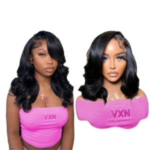 13x5 Bob Perücke aus Echthaar, Body Wave, 180% 210% Dichte, Body Wave 13x5 Kurze Bob Lace Front Perücken aus Echthaar für Frauen
