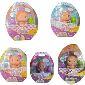 Electronic Interactive Baby Dolls Toy Set for Girls, Realistic Belly Sounds Pretend Play, Kids Birthday Gift (Bellyville)