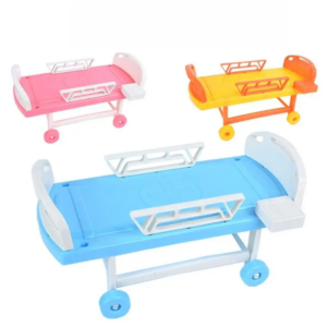 Childhood Pretend Play Toy; Hospital Bed for Male and Female Doll Doctor Nurse Play.
