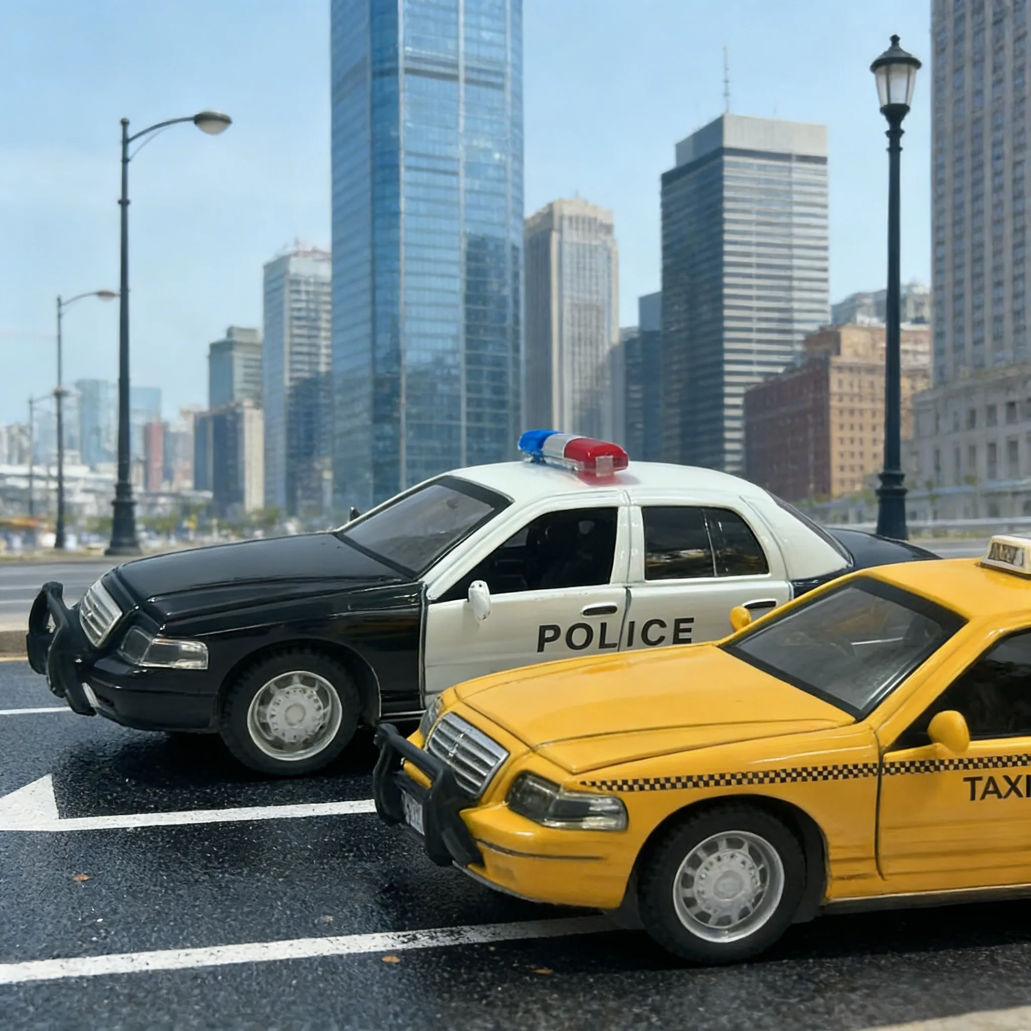 Spielzeuglegierungs-Modellauto – Polizeiauto Und Taxi – Sammlerfahrzeugmodelle Für Kinder Und Sammler Spielzeuglegierungs-Modellauto – Polizeiauto Und Taxi – Sammlerfahrzeugmodelle Für Kinder Und Sammler